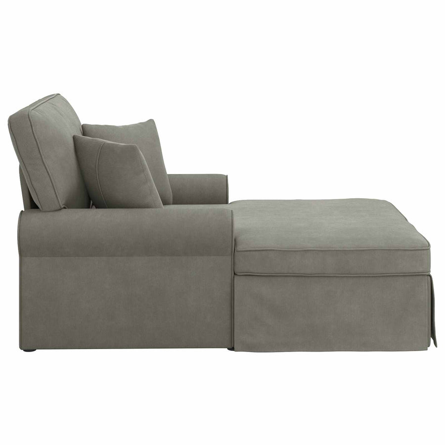 Chaise Lounge Met Rok Met Kussen 91 X 157 X 91 Cm Lichtgrijs