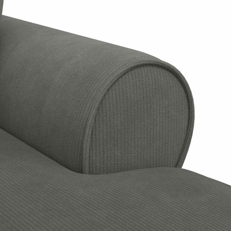 Chaise Lounge Met Rok Met Kussen 91 X 157 X 91 Cm Donkergrijs