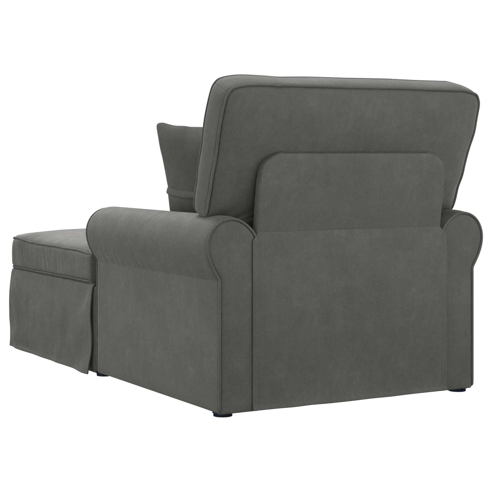 Chaise Lounge Met Rok Met Kussen 91 X 157 X 91 Cm Donkergrijs