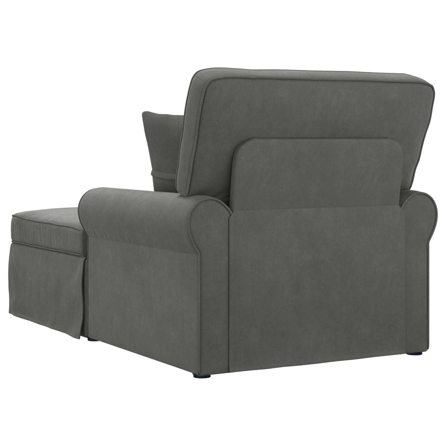 Chaise Lounge Met Rok Met Kussen 91 X 157 X 91 Cm Donkergrijs