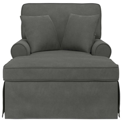 Chaise Lounge Met Rok Met Kussen 91 X 157 X 91 Cm Donkergrijs