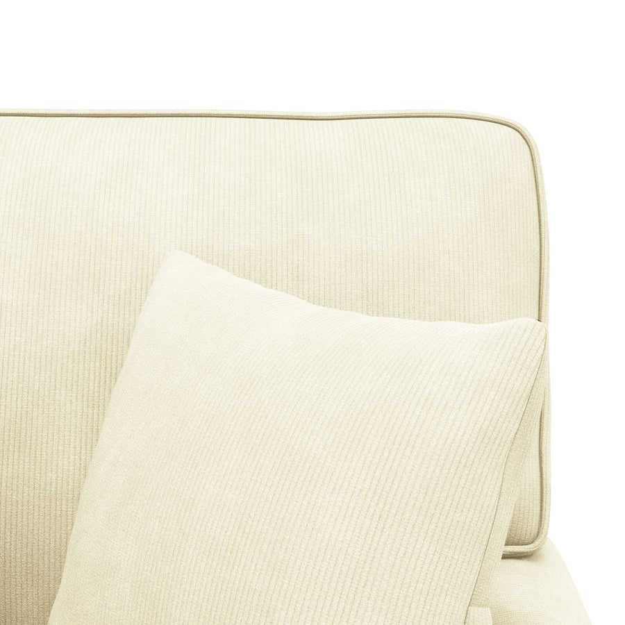 Chaise Lounge Met Rok 91 X 157 X 91 Cm Geribbelde Stof Crème