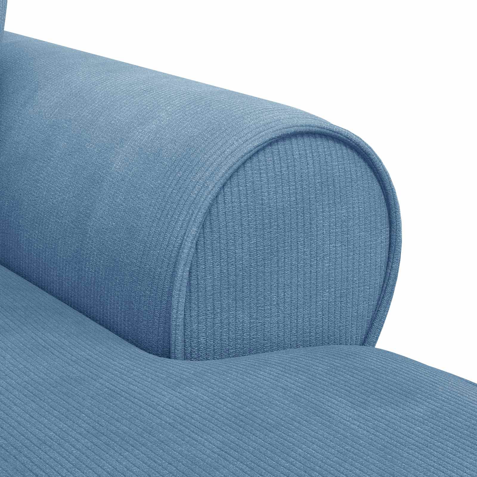 Chaise Lounge Met Rok 91 X 157 X 91 Cm Geribbelde Stof Blauw