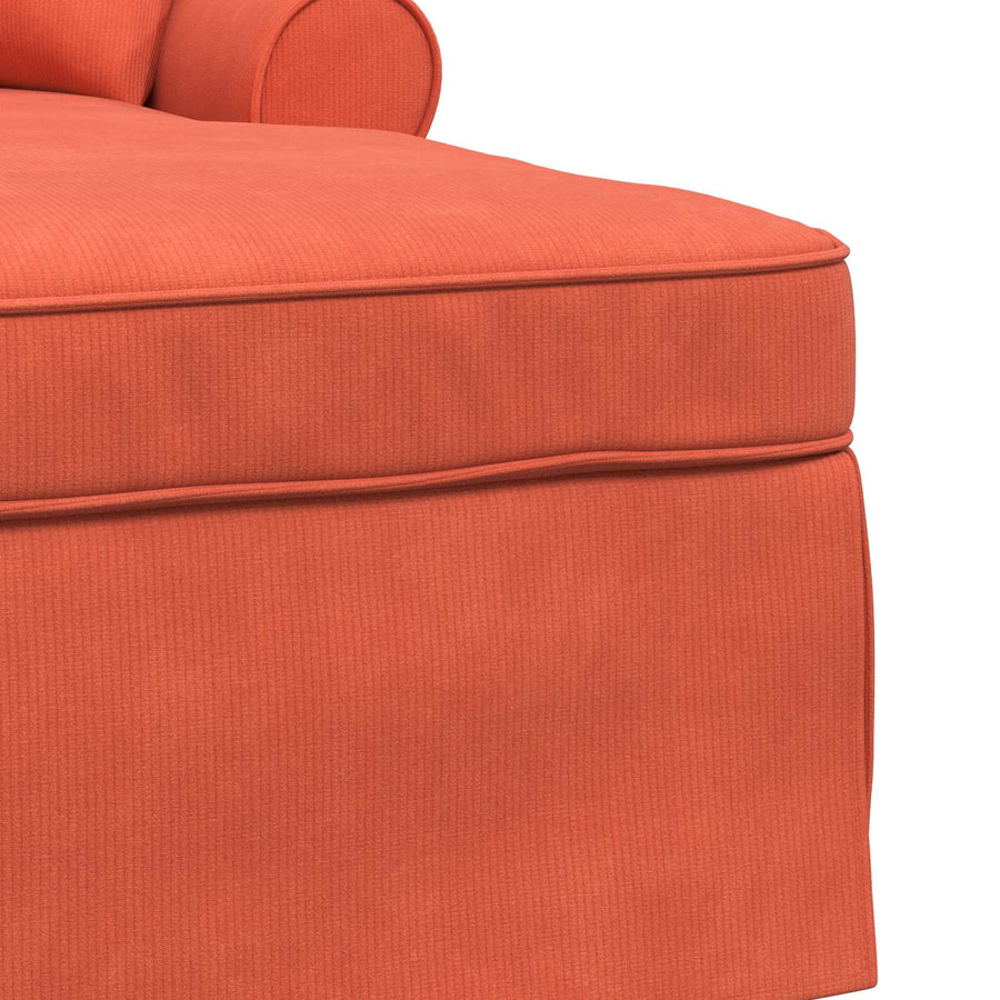 Chaise Lounge Met Rok Met Kussen 91 X 157 X 91 Cm Rood-oranje