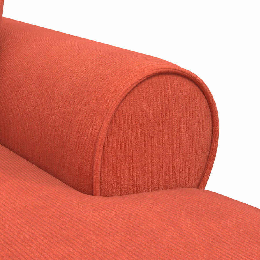 Chaise Lounge Met Rok Met Kussen 91 X 157 X 91 Cm Rood-oranje