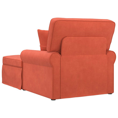 Chaise Lounge Met Rok Met Kussen 91 X 157 X 91 Cm Rood-oranje