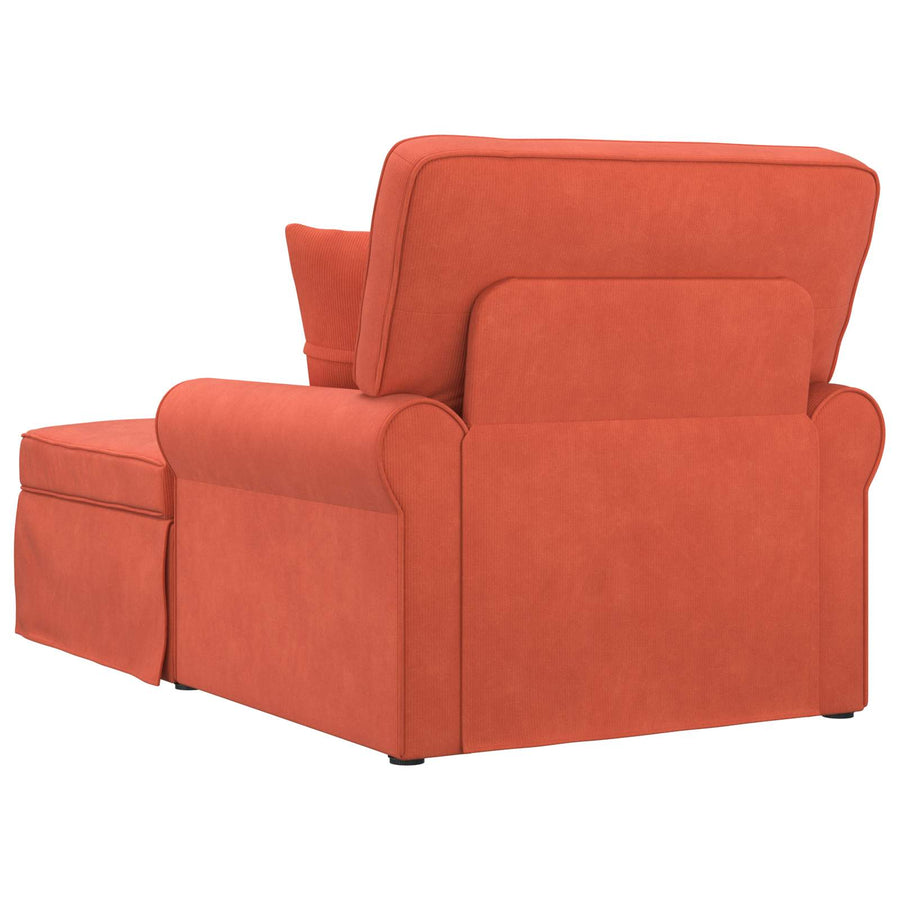 Chaise Lounge Met Rok Met Kussen 91 X 157 X 91 Cm Rood-oranje