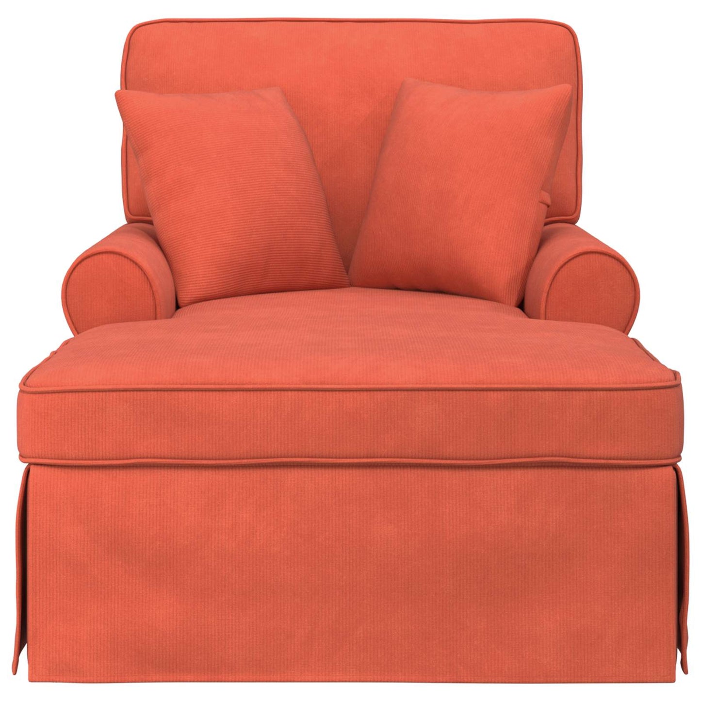 Chaise Lounge Met Rok Met Kussen 91 X 157 X 91 Cm Rood-oranje