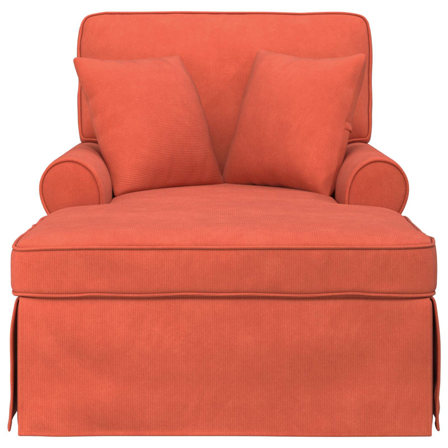 Chaise Lounge Met Rok Met Kussen 91 X 157 X 91 Cm Rood-oranje