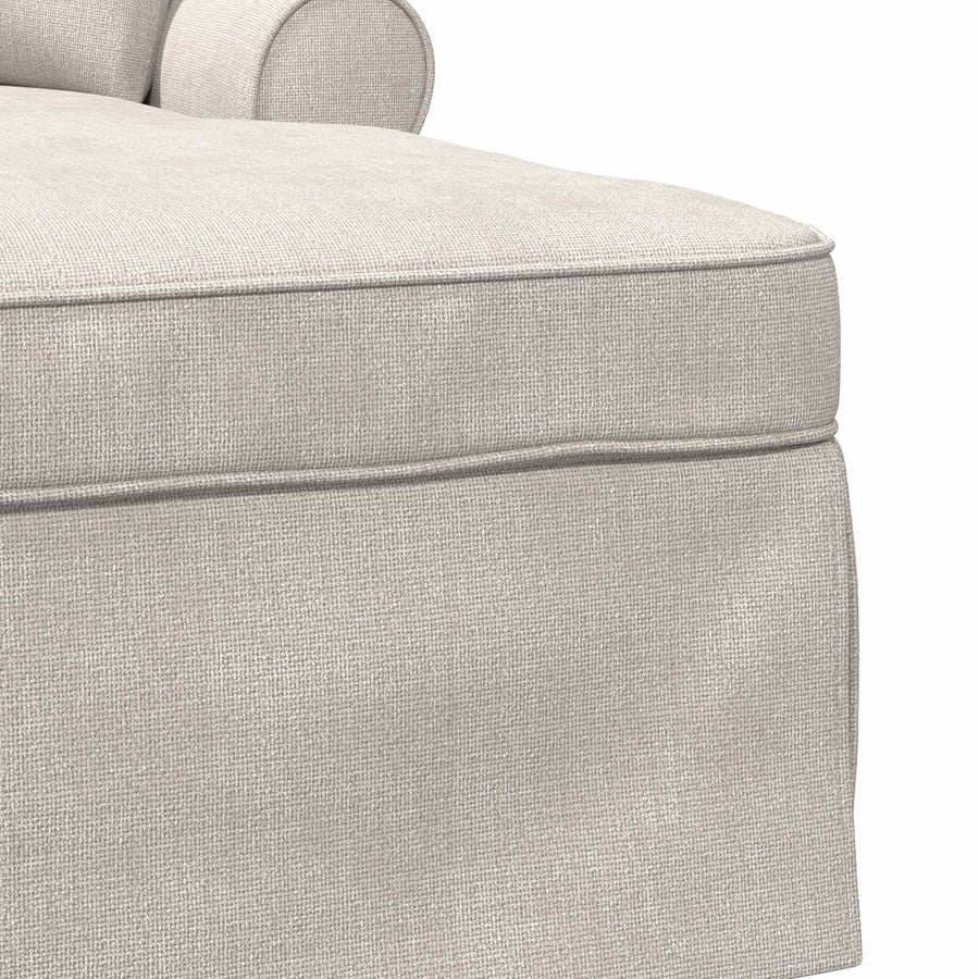 Chaise Lounge met Rok Crèmekleurig 157 x 91 x 91 cm ARES