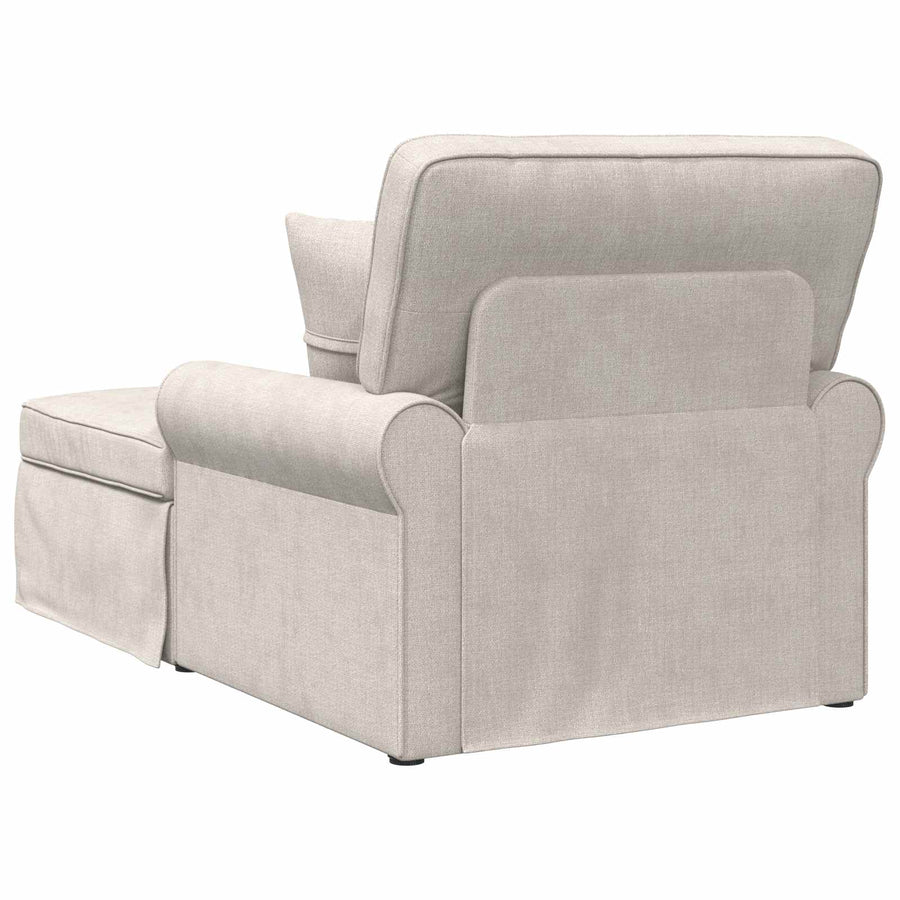 Chaise Lounge met Rok Crèmekleurig 157 x 91 x 91 cm ARES