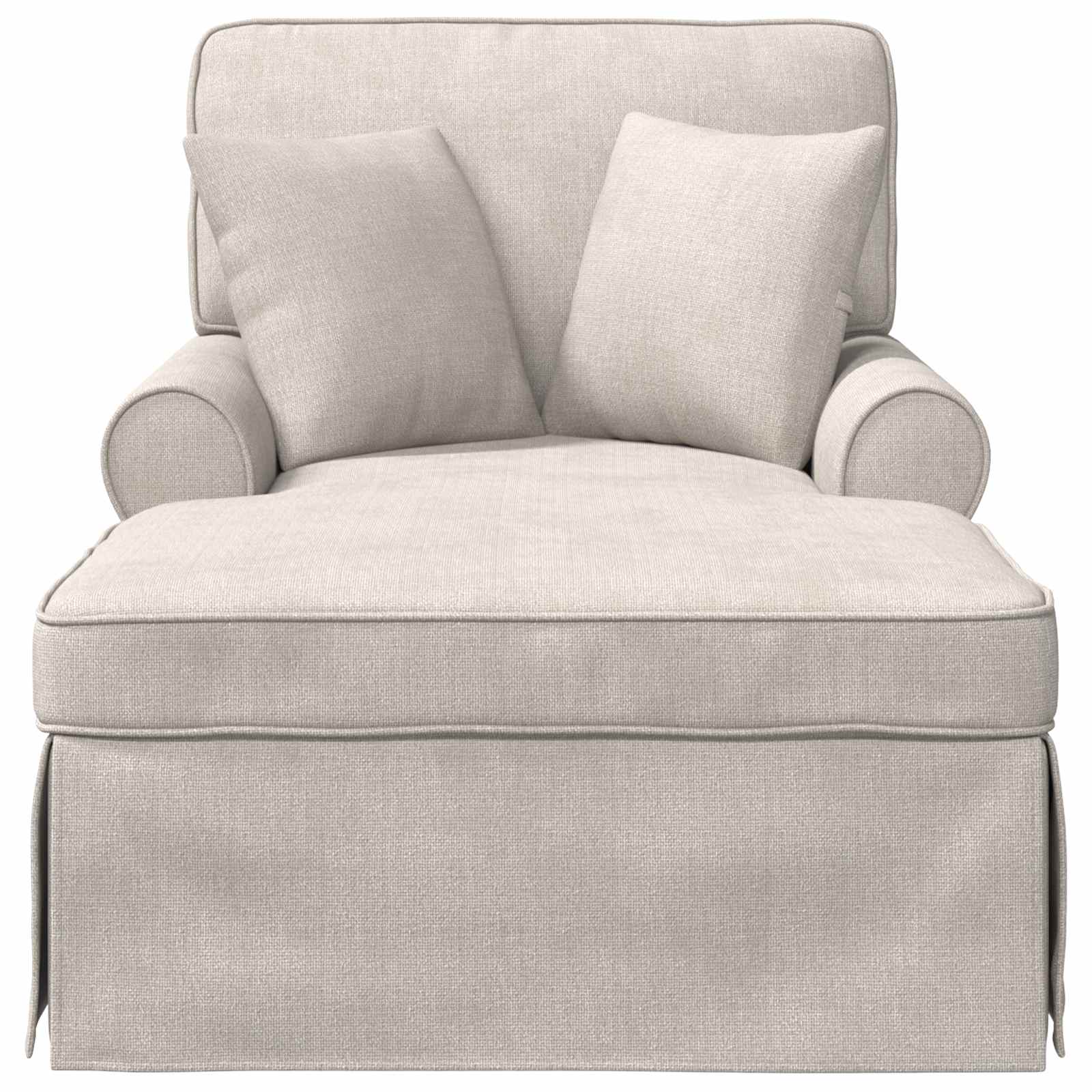 Chaise Lounge met Rok Crèmekleurig 157 x 91 x 91 cm ARES