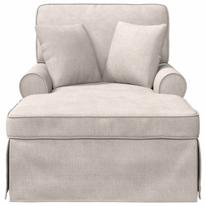 Chaise Lounge met Rok Crèmekleurig 157 x 91 x 91 cm ARES