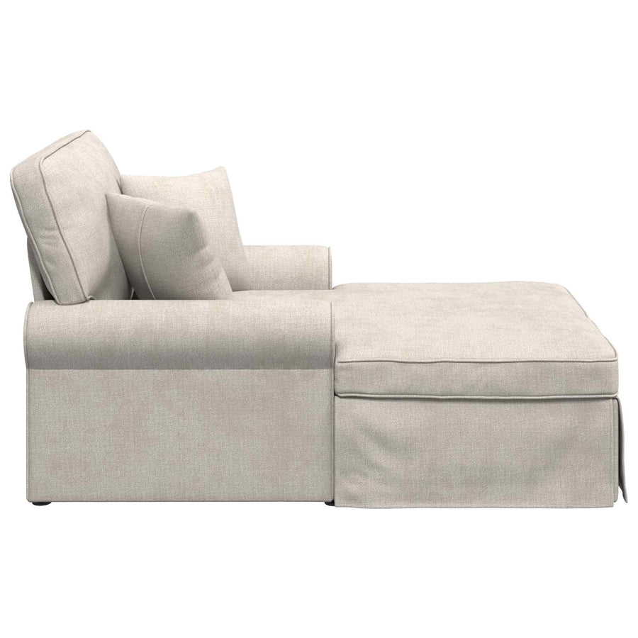 Chaise Lounge met Rok Crèmekleurig 157 x 91 x 91 cm ARES