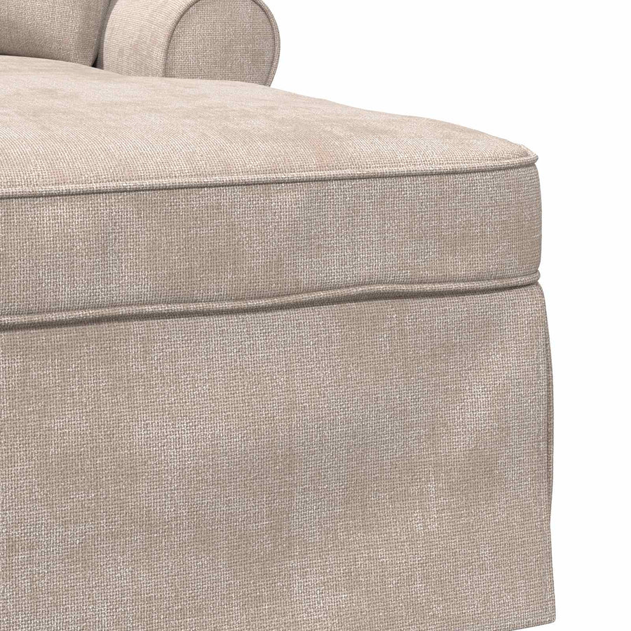 Chaise Lounge met Rok met kussen Beige 157 x 91 x 91 cm ARES