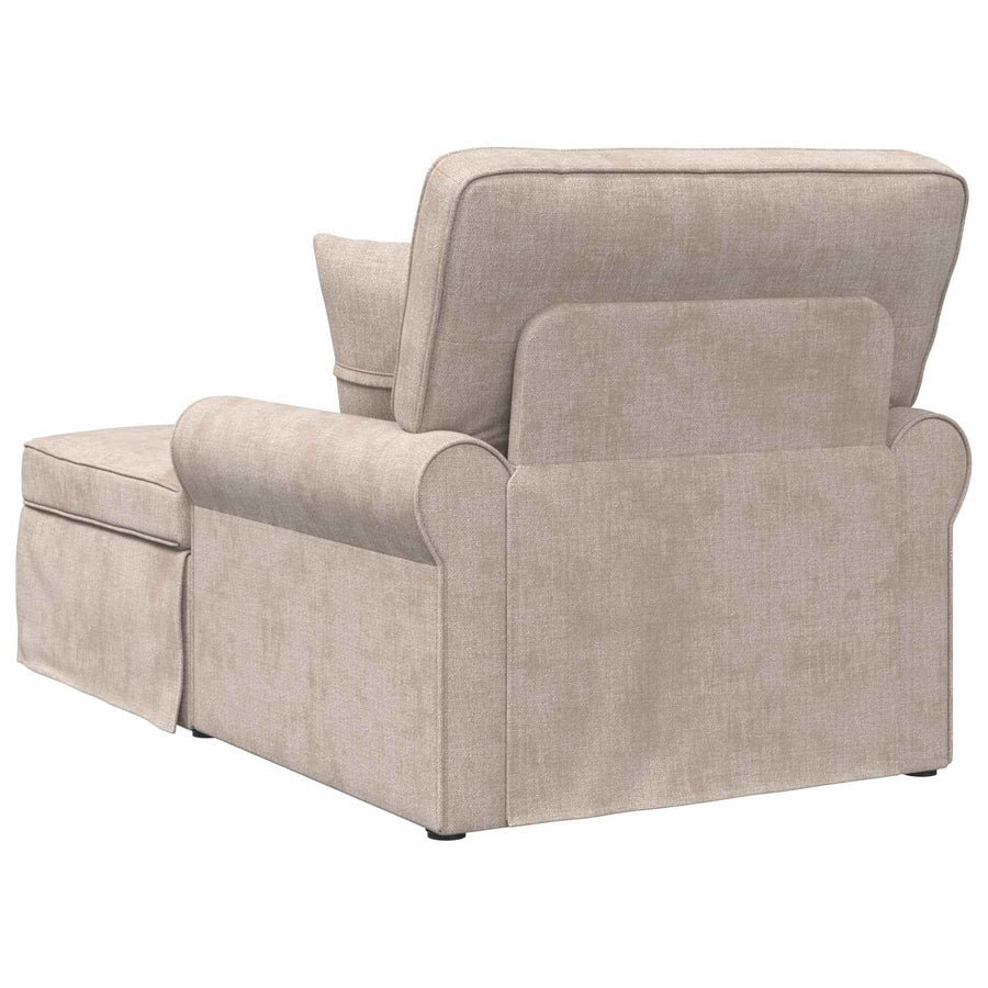 Chaise Lounge met Rok met kussen Beige 157 x 91 x 91 cm ARES