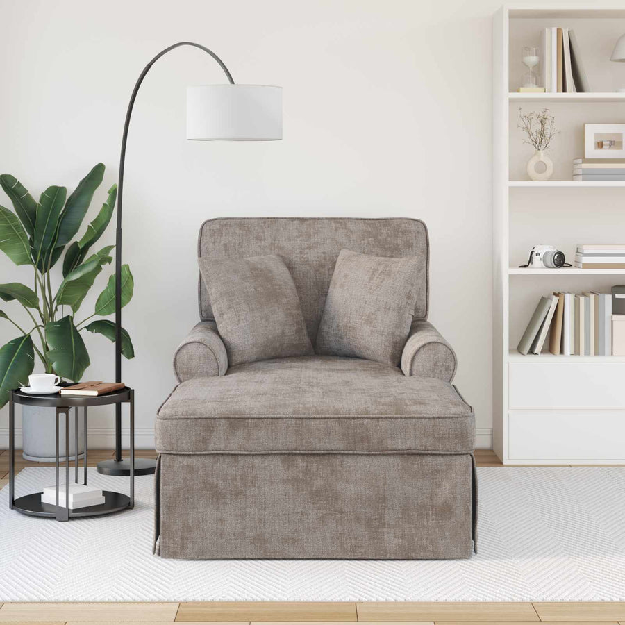 Chaise Lounge met Rok met kussen Zand 157 x 91 x 91 cm ARES