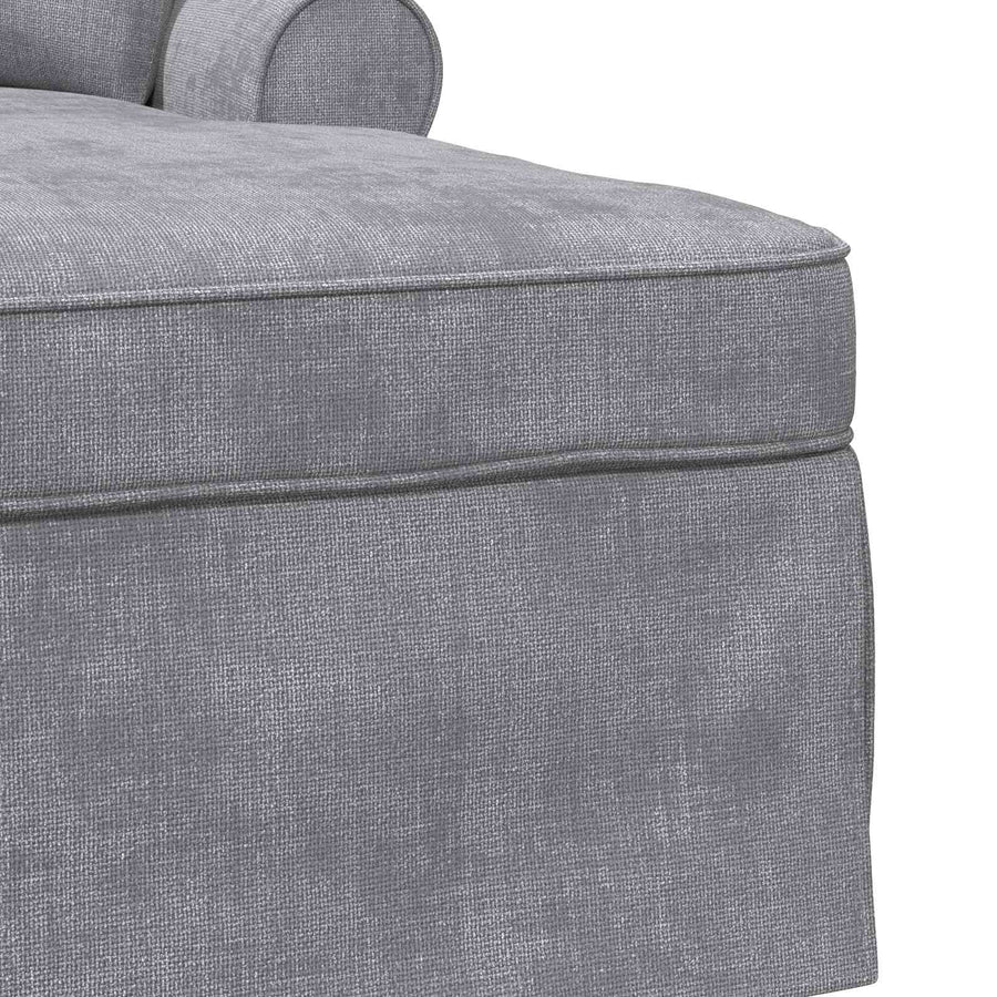 Chaise Lounge met Rok Lichtgrijs 157 x 91 x 91 cm ARES