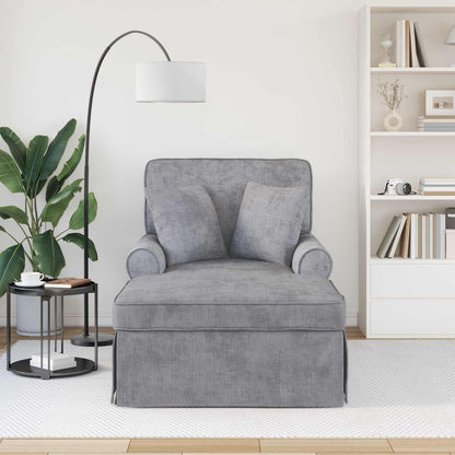 Chaise Lounge met Rok Lichtgrijs 157 x 91 x 91 cm ARES