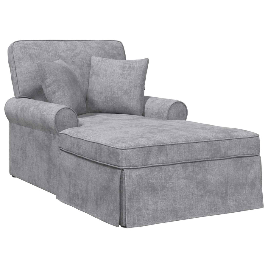 Chaise Lounge met Rok Lichtgrijs 157 x 91 x 91 cm ARES