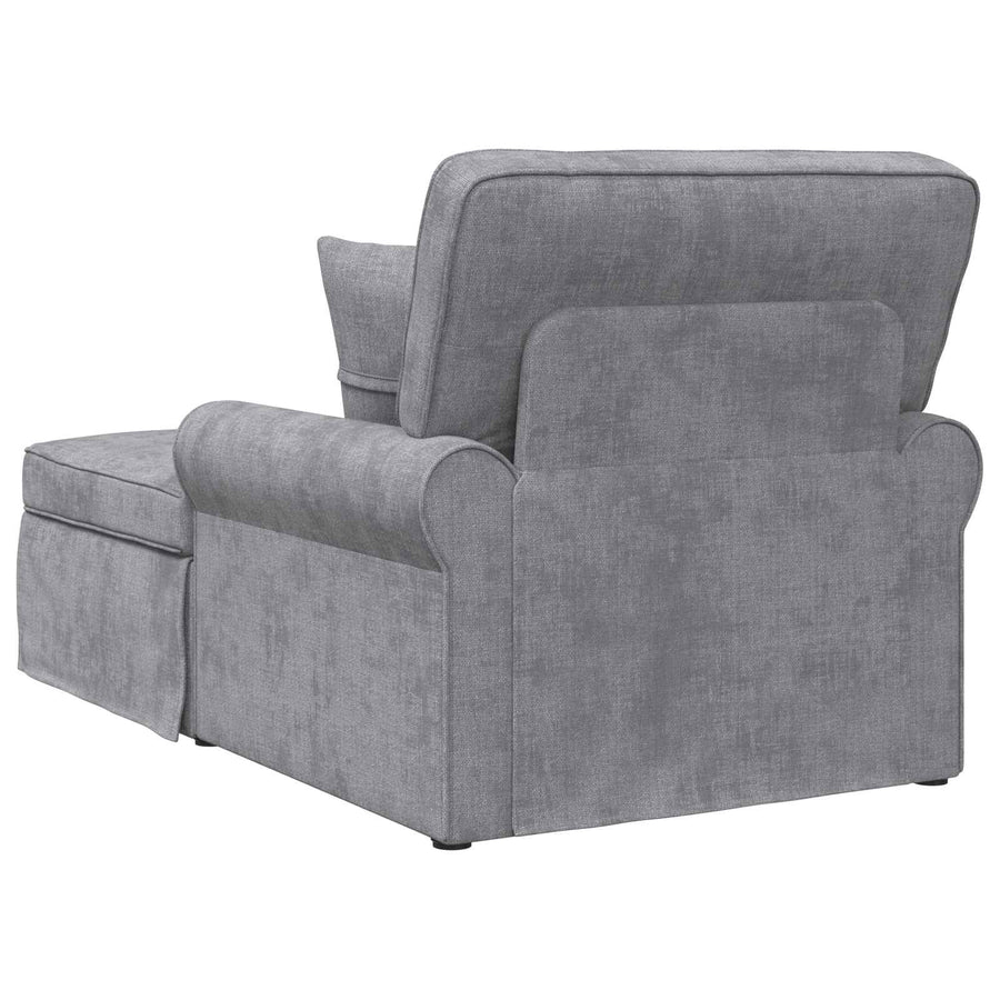 Chaise Lounge met Rok Lichtgrijs 157 x 91 x 91 cm ARES