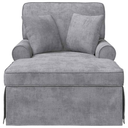 Chaise Lounge met Rok Lichtgrijs 157 x 91 x 91 cm ARES