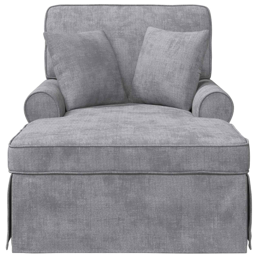 Chaise Lounge met Rok Lichtgrijs 157 x 91 x 91 cm ARES