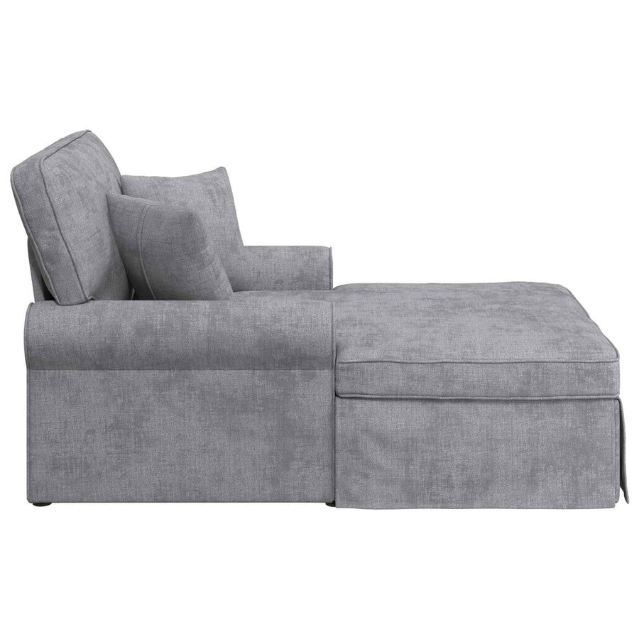Chaise Lounge met Rok Lichtgrijs 157 x 91 x 91 cm ARES