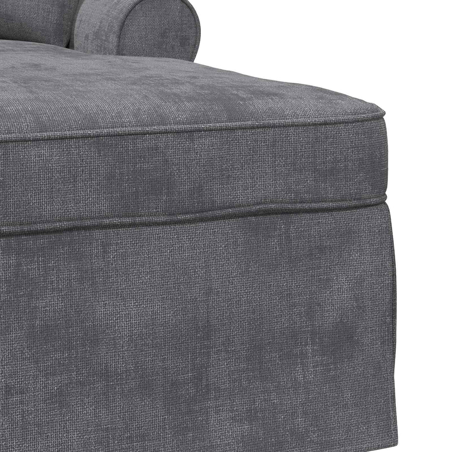 Chaise Lounge met Rok Donkergrijs 157 x 91 x 91 cm ARES
