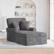 Chaise lounge donkergrijs 157x91x91 cm