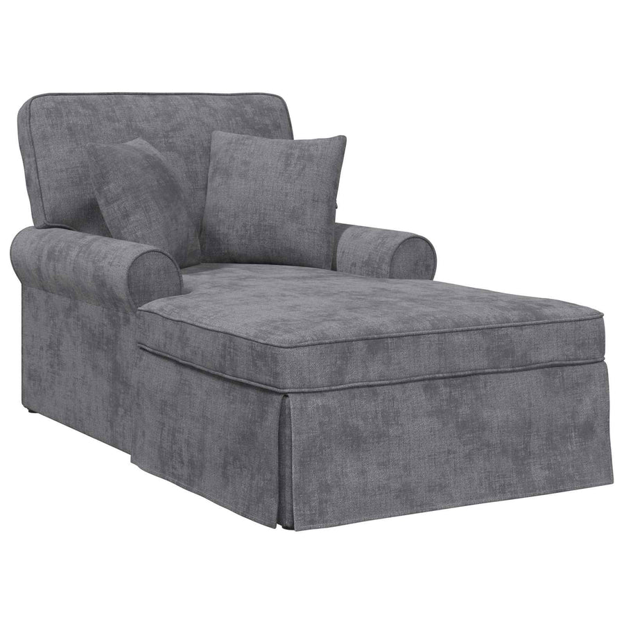Chaise Lounge met Rok Donkergrijs 157 x 91 x 91 cm ARES