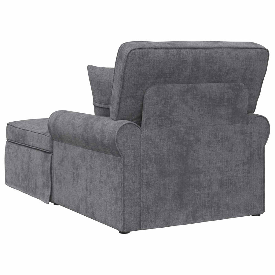 Chaise Lounge met Rok Donkergrijs 157 x 91 x 91 cm ARES