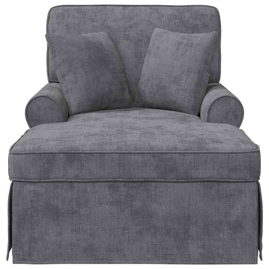 Chaise Lounge met Rok Donkergrijs 157 x 91 x 91 cm ARES