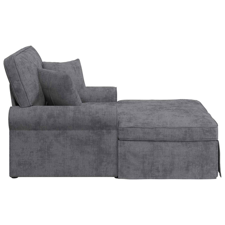 Chaise Lounge met Rok Donkergrijs 157 x 91 x 91 cm ARES