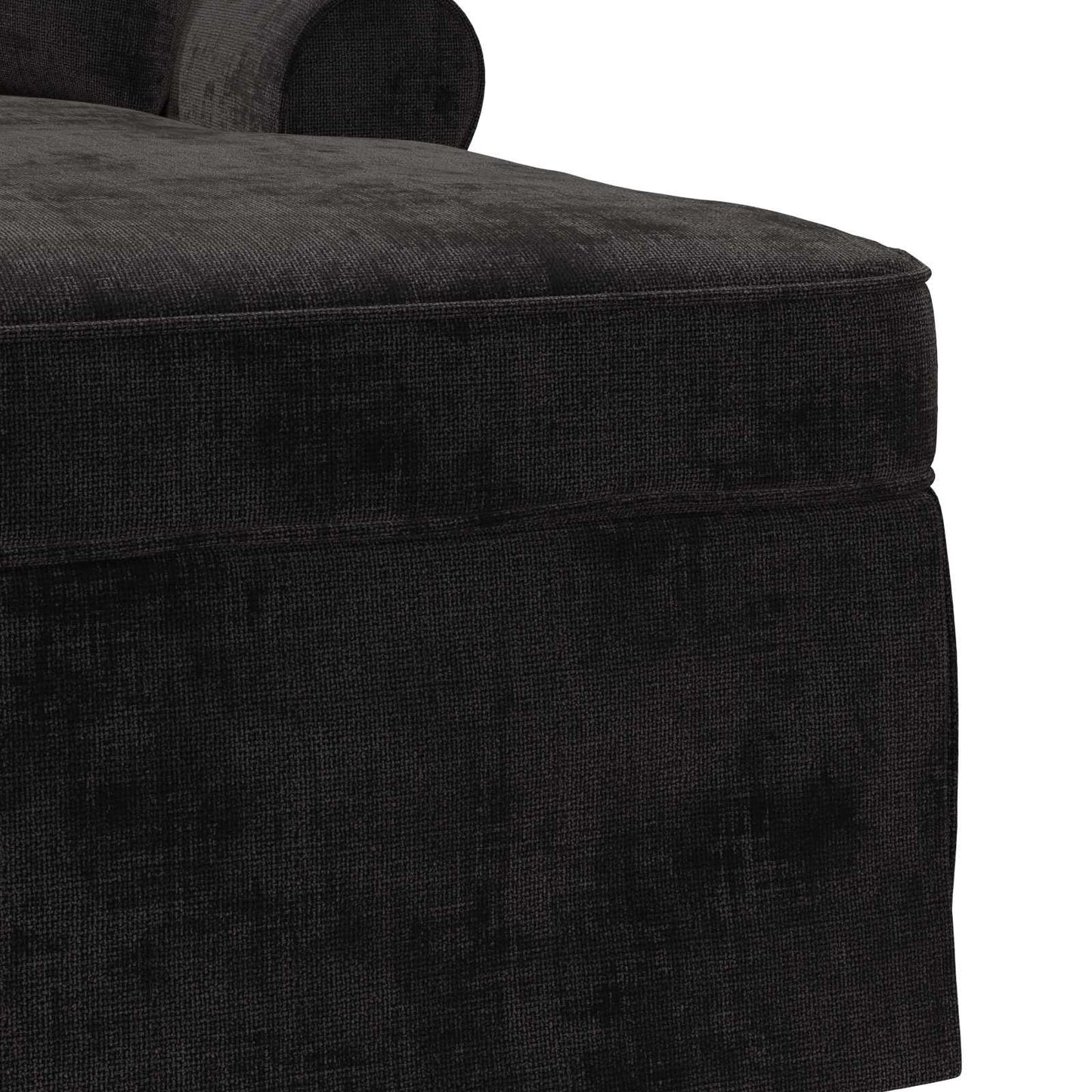 Chaise Lounge met Rok met kussen Zwart 157 x 91 x 91 cm ARES