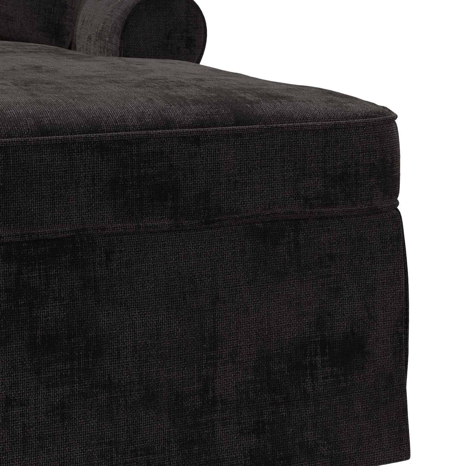 Chaise Lounge met Rok met kussen Zwart 157 x 91 x 91 cm ARES