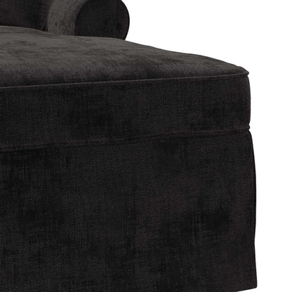 Chaise Lounge met Rok met kussen Zwart 157 x 91 x 91 cm ARES