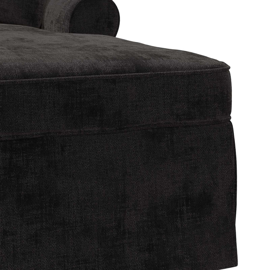 Chaise Lounge met Rok met kussen Zwart 157 x 91 x 91 cm ARES