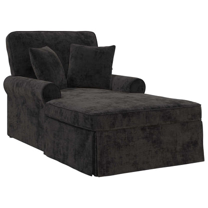 Chaise Lounge met Rok met kussen Zwart 157 x 91 x 91 cm ARES