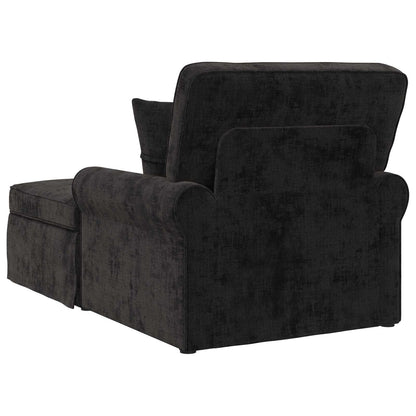 Chaise Lounge met Rok met kussen Zwart 157 x 91 x 91 cm ARES