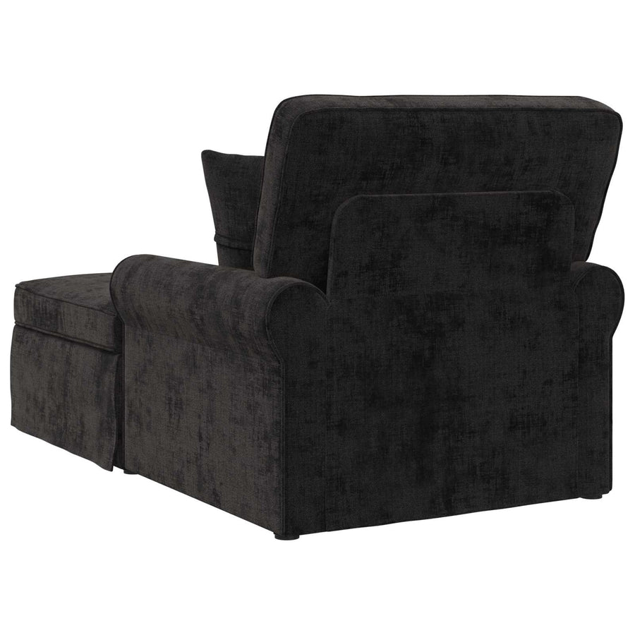Chaise Lounge met Rok met kussen Zwart 157 x 91 x 91 cm ARES