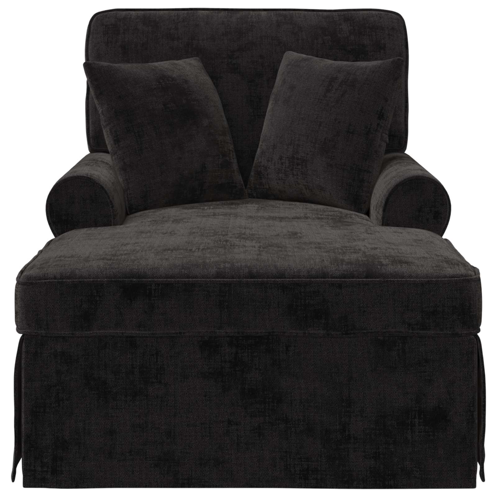 Chaise Lounge met Rok met kussen Zwart 157 x 91 x 91 cm ARES