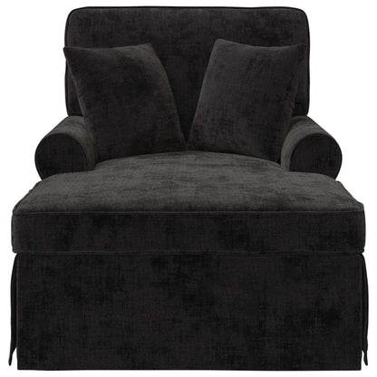 Chaise Lounge met Rok met kussen Zwart 157 x 91 x 91 cm ARES