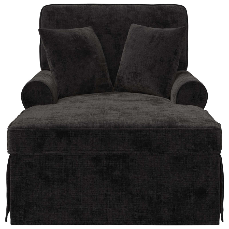 Chaise Lounge met Rok met kussen Zwart 157 x 91 x 91 cm ARES