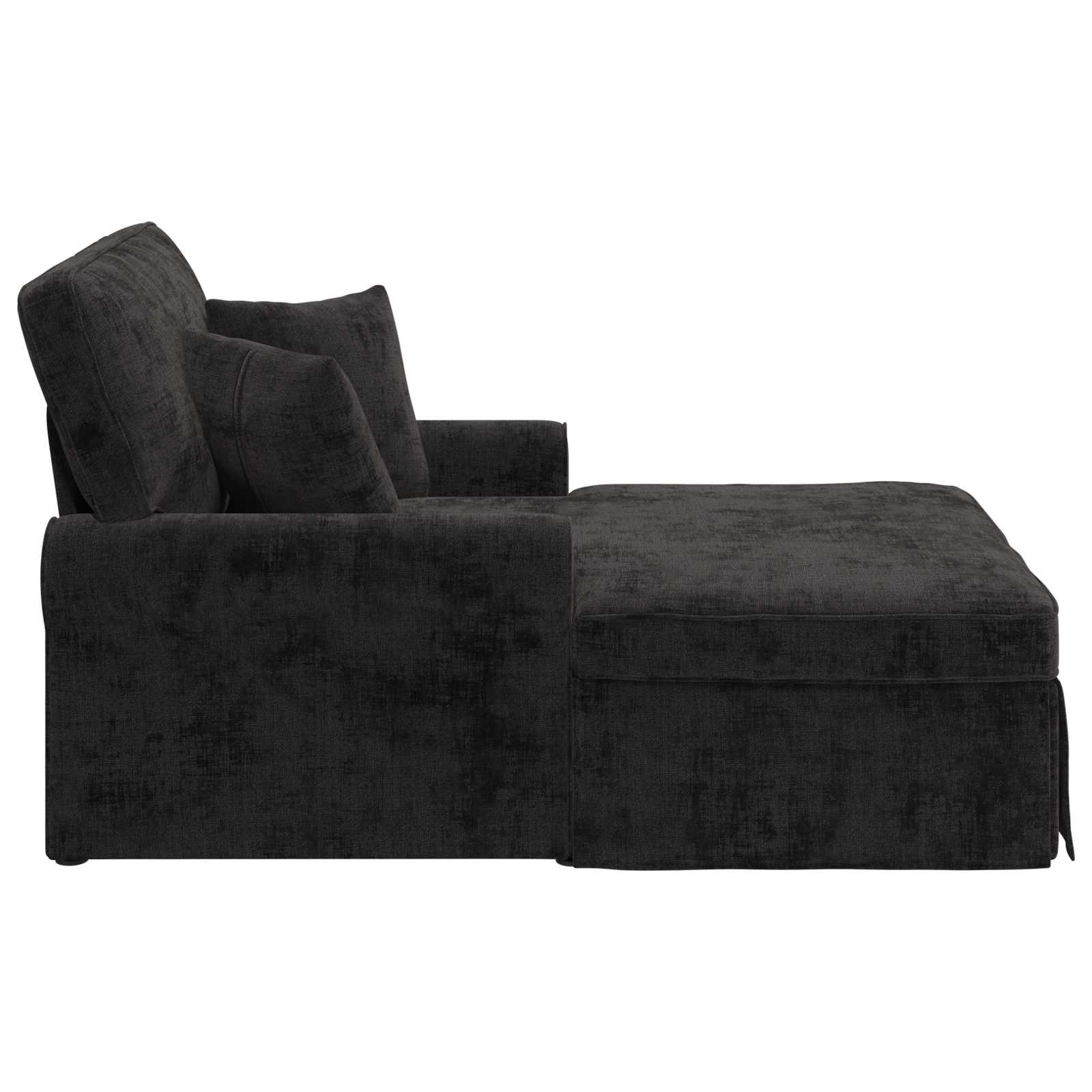 Chaise Lounge met Rok met kussen Zwart 157 x 91 x 91 cm ARES