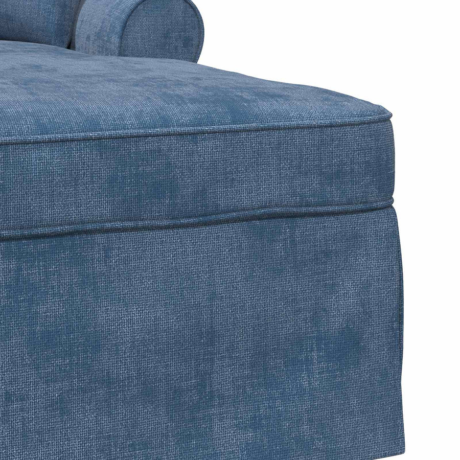Chaise Lounge met Rok met kussen Blauw 157 x 91 x 91 cm ARES