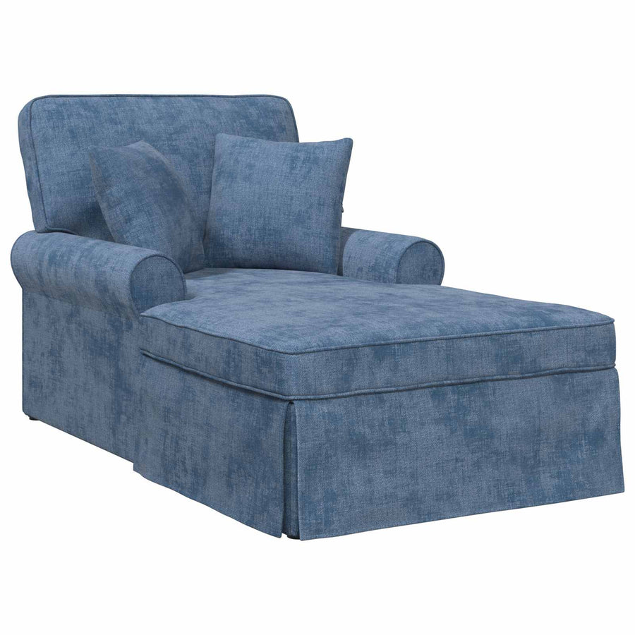 Chaise Lounge met Rok met kussen Blauw 157 x 91 x 91 cm ARES