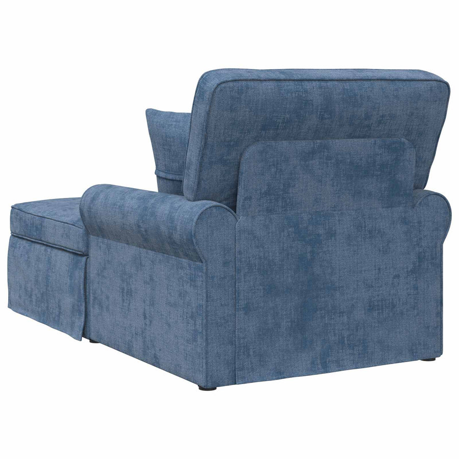 Chaise Lounge met Rok met kussen Blauw 157 x 91 x 91 cm ARES