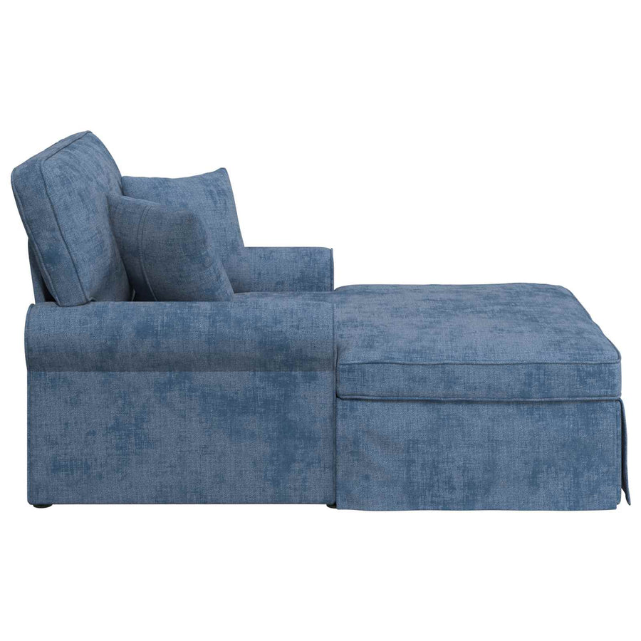 Chaise Lounge met Rok met kussen Blauw 157 x 91 x 91 cm ARES