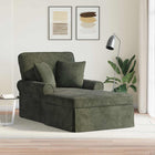 Chaise Lounge with Skirt with cushion Green 157 x 91 x 91 cm ARES